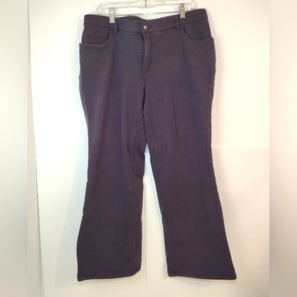 d&co. Denim+Company women's grey pants size (18)WP Petite
